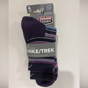 Darn Tough HIKE/TREK Micro Crew Midweight W/Cush Socks Merino Wool Women Large